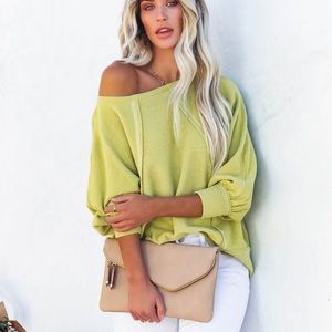 NWTS Brison Cotton Blend French Terry Top ☀️